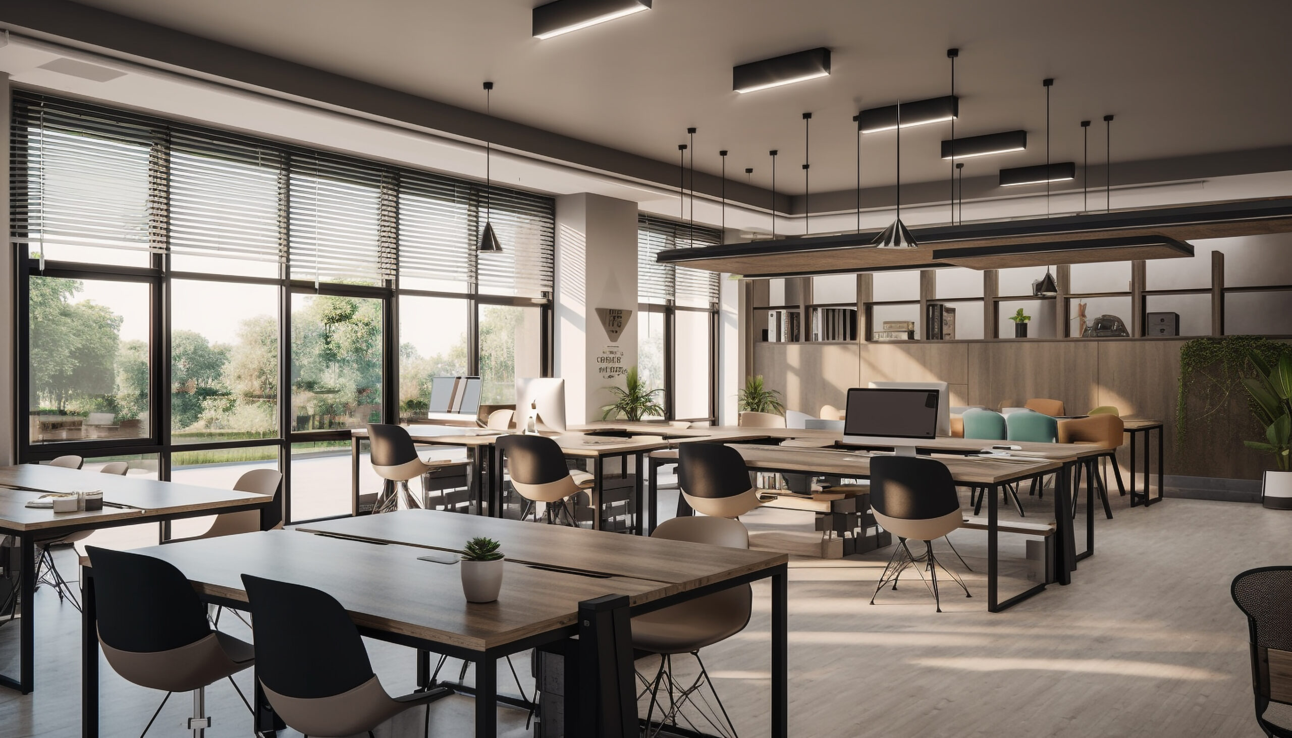 Blendfreie LED-Bürobeleuchtung im Open-Space-Büro | AVA TECH