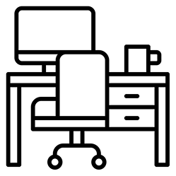 Icon Büro, Produktion und Lager